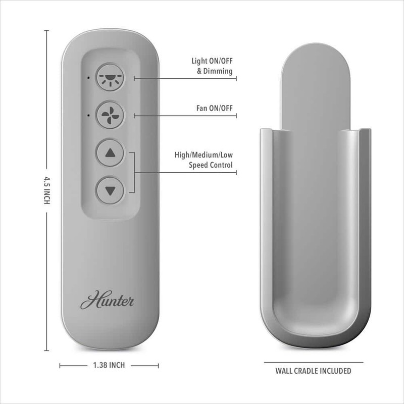 Hunter Universal 3-Speed Ceiling Fan and Light Kit Remote Control - Image 4