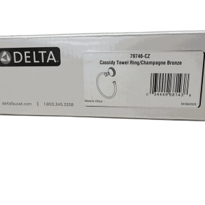 Delta Cassidy Wall Mount Round Open Towel Ring Bath Accessory Champagne Bronze