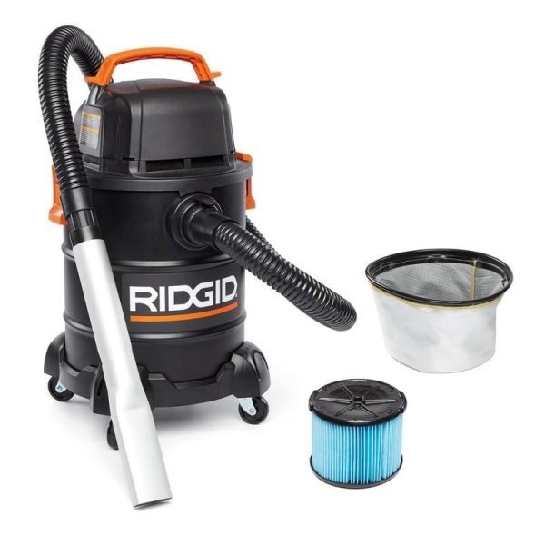 RIDGID 5 Gal. Cool/Dry Ash Portable Shop Vacuum w/ Filters Hose & Accessories