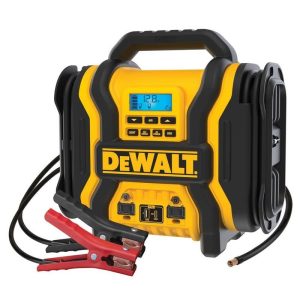 DEWALT 2000-Peak Amp Portable Jump Starter, Compressor, USB, AC Power Bank