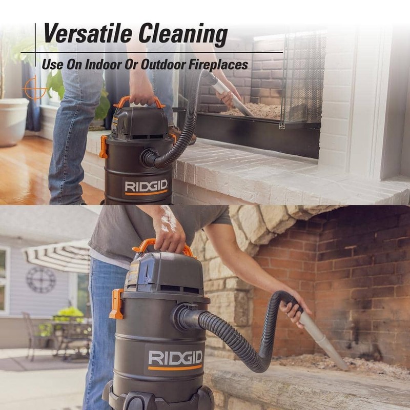 RIDGID 5 Gal. Cool/Dry Ash Portable Shop Vacuum w/ Filters Hose & Accessories - Image 8