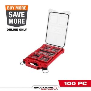 Milwaukee SHOCKWAVE Impact Duty Alloy Steel Screw Driver Bit Set 100-Piece