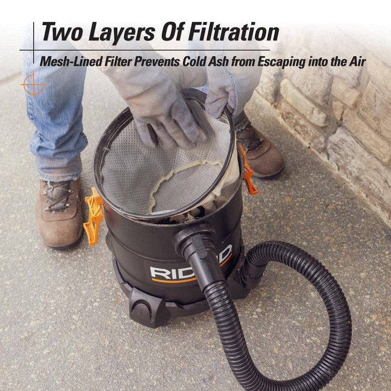 RIDGID 5 Gal. Cool/Dry Ash Portable Shop Vacuum w/ Filters Hose & Accessories - Image 12