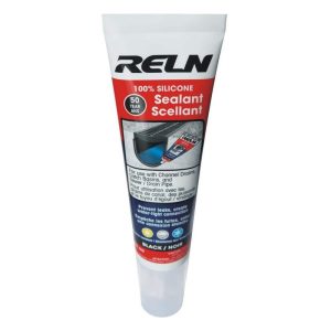 RELN 2.8 oz. Silicone Superior Watertight Drainage Sealant, Black