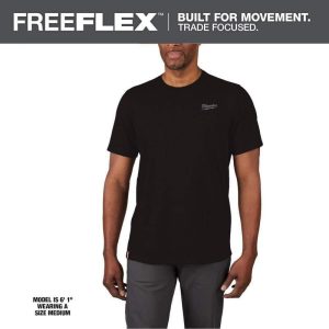 Milwaukee Men's X-Large Black Cotton/Polyester Short-Sleeve Hybrid Work T-Shirt