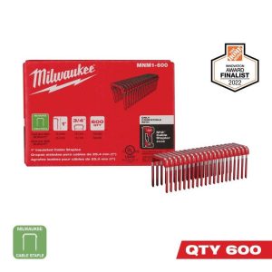 Milwaukee 1 in. Insulated Cable Staples for M12 Cable Stapler (600 Per Box)