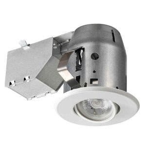 Globe Electric 3 in. New Construction and Remodel White Swivel Spotlight Recesse