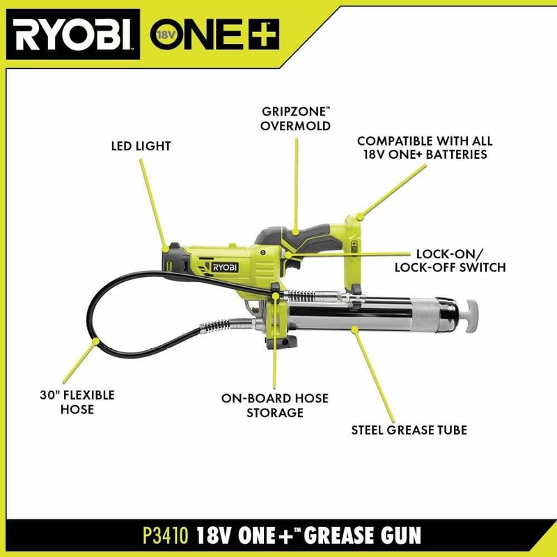 RYOBI ONE+ 18V Cordless Grease Gun (Tool-Only) - Image 2