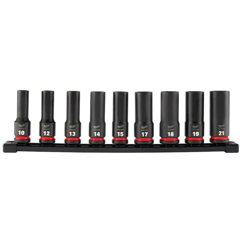 Milwaukee SHOCKWAVE 1/2" Drive Metric Deep Well 6-Point Impact Socket Set 9-Pc - Image 10