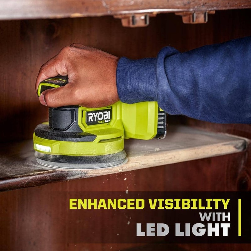 RYOBI ONE+ HP 18V Brushless Cordless 5 in. Random Orbit Sander (Tool Only) - Image 5