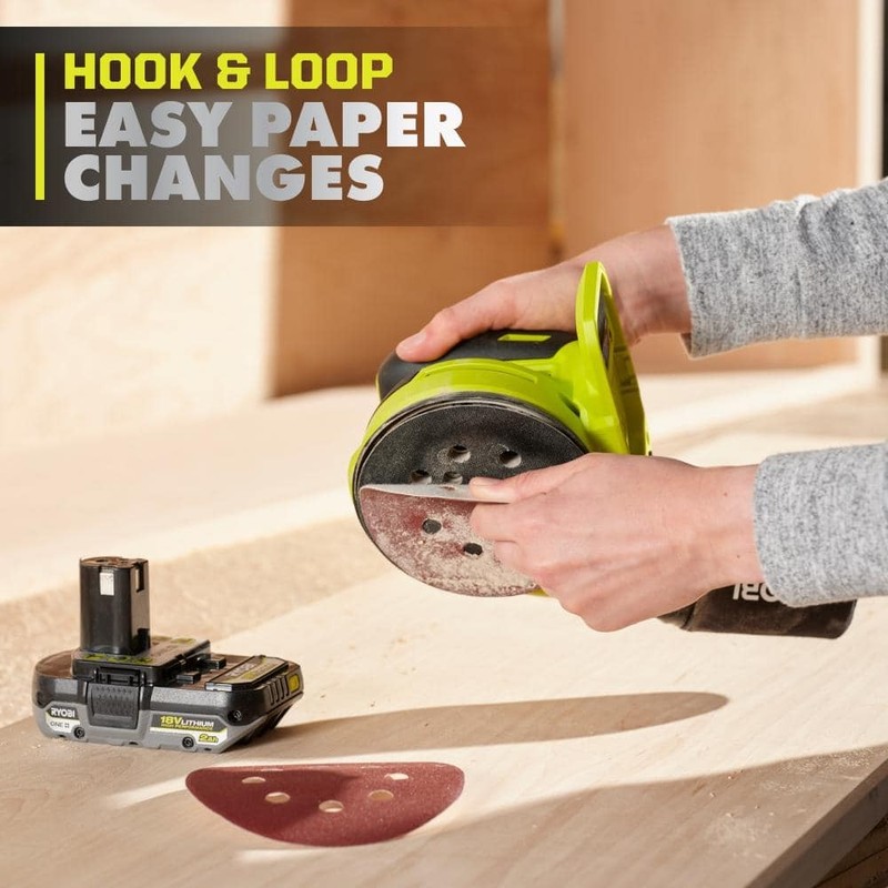 RYOBI ONE+ HP 18V Brushless Cordless 5 in. Random Orbit Sander (Tool Only) - Image 7