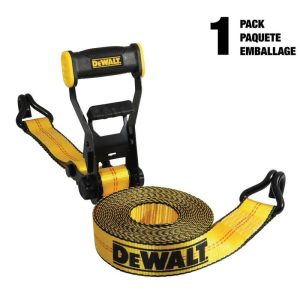 DEWALT 2 in. x 27 ft. Heavy-Duty Ratchet Tie-Down Strap 10,000 lbs.