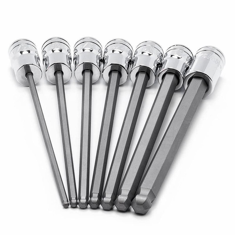 Husky 3/8 in. Drive SAE Long Ball Hex Bit Socket Set (7-Piece) - Image 3