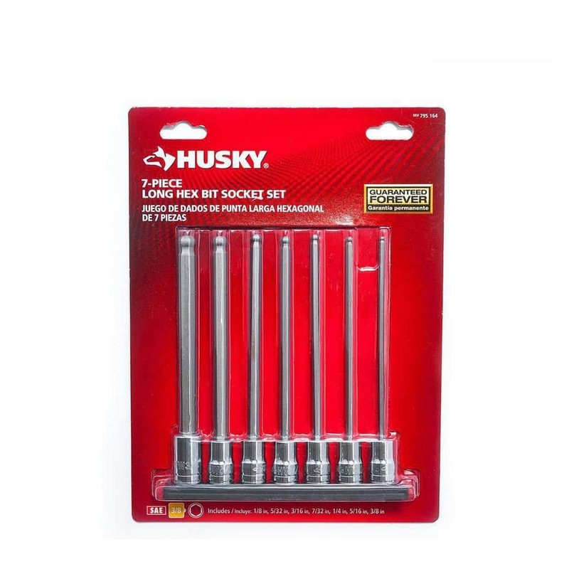 Husky 3/8 in. Drive SAE Long Ball Hex Bit Socket Set (7-Piece) - Image 5