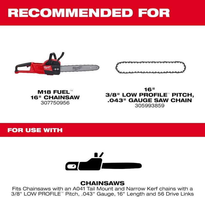 Milwaukee 16 in. Chainsaw Bar - Image 2
