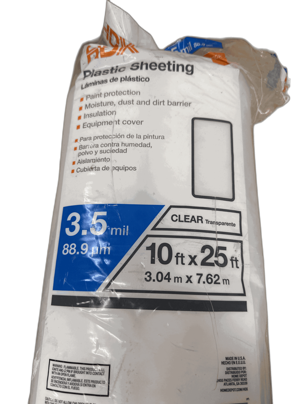 HDX 10 ft. x 25 ft. Clear 3.5 mil Plastic Sheeting (2-Pack) - Image 6