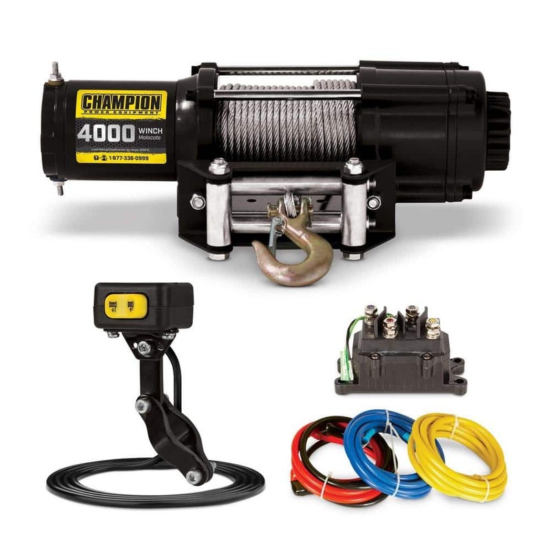 Champion Power Equipment 4000 lbs. ATV/UTV Winch Kit