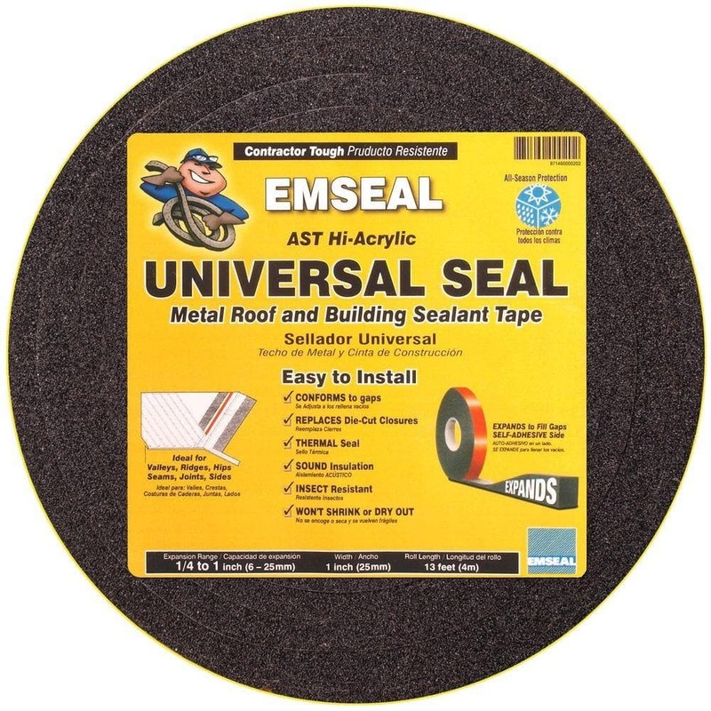 Unbranded Seal 1x1x12 ft Impregnated Expanding Open-Cell Foam Tape