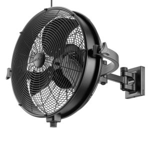MULE Wall Mount 18 in. Wet Rated XL Outdoor Matte Black Outdoor Fan
