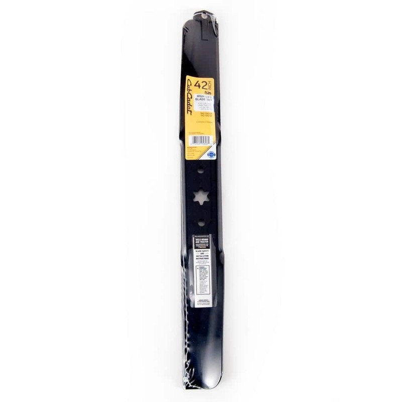 Cub Cadet High Lift Blade Set 42" for 6-Point Star Riding Mowers OE# 942-04308