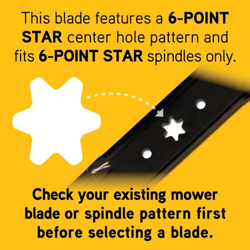 Cub Cadet High Lift Blade Set 42" for 6-Point Star Riding Mowers OE# 942-04308 - Image 3