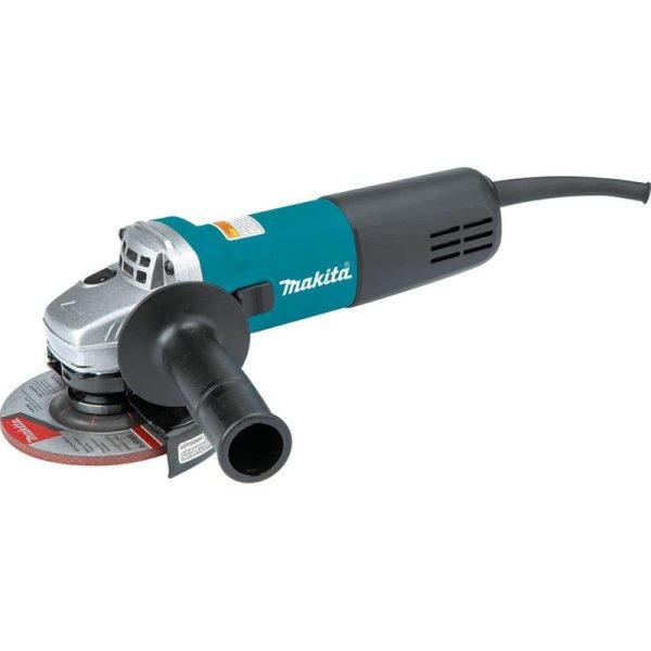 Makita 7.5 Amp 4-1/2" Compact Angle Grinder, Grinding Wheel, Guard, Handle