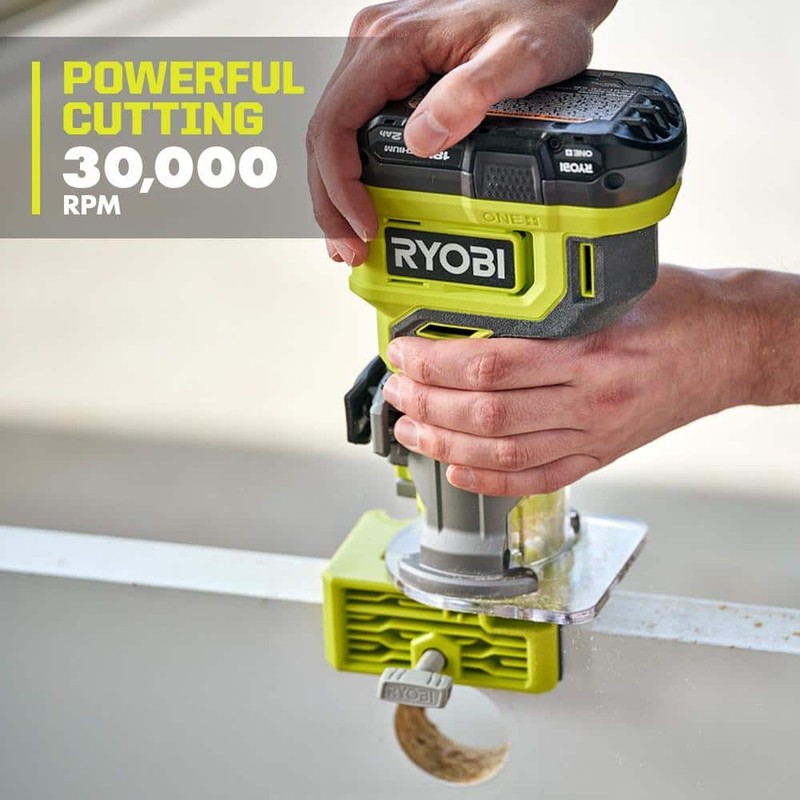 RYOBI ONE+ 18V Cordless Compact Router Kit with 2.0 Ah Battery and Charger - Image 4