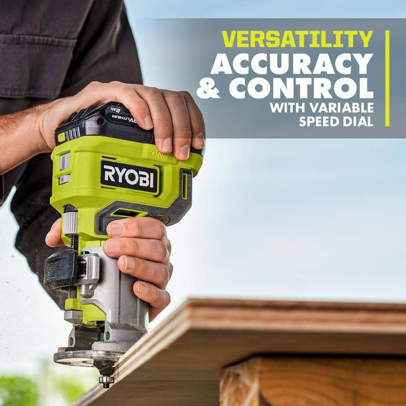 RYOBI ONE+ 18V Cordless Compact Router Kit with 2.0 Ah Battery and Charger - Image 5