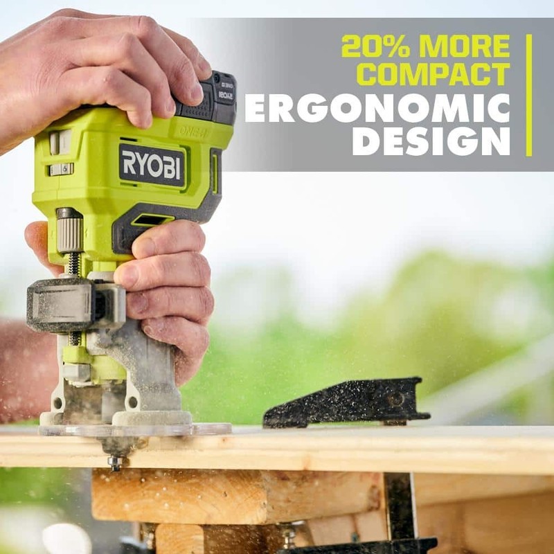 RYOBI ONE+ 18V Cordless Compact Router Kit with 2.0 Ah Battery and Charger - Image 6