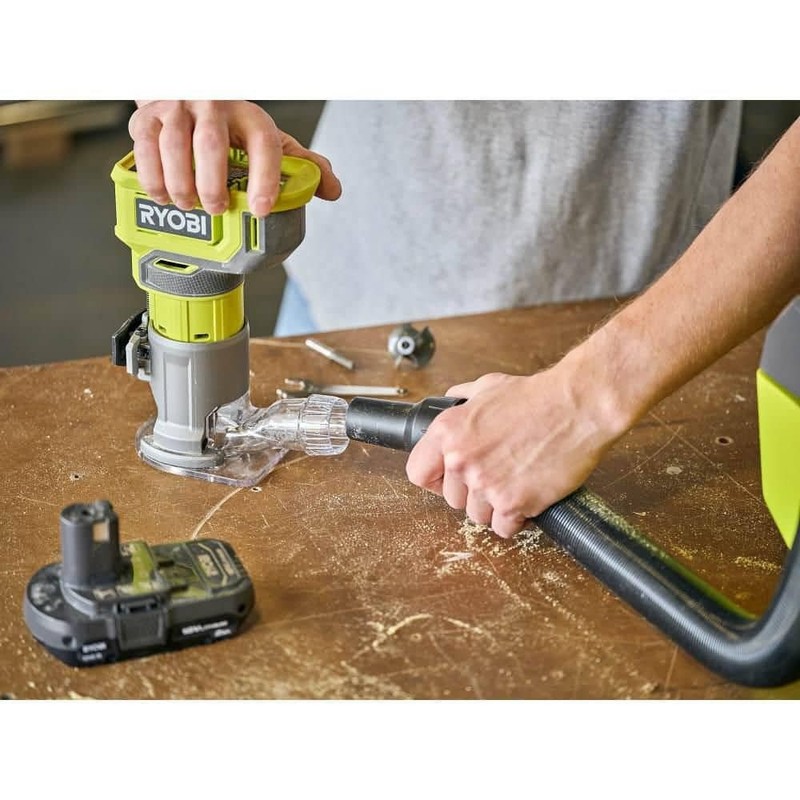 RYOBI ONE+ 18V Cordless Compact Router Kit with 2.0 Ah Battery and Charger - Image 8