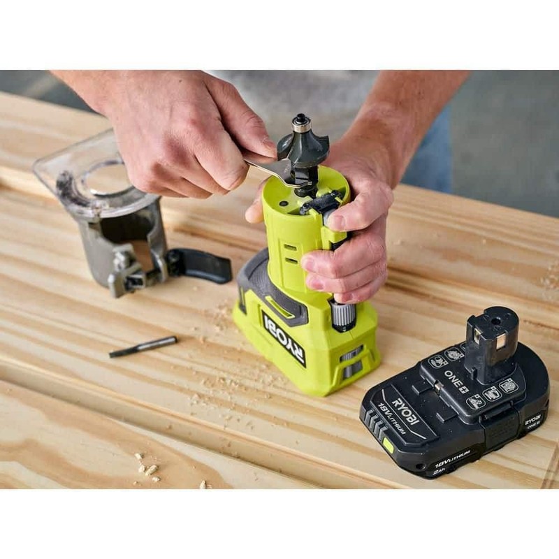 RYOBI ONE+ 18V Cordless Compact Router Kit with 2.0 Ah Battery and Charger - Image 9