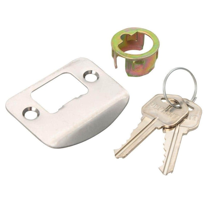 Defiant Tonebridge Satin Nickel Keyed Entry Door Handle with Square Rose - Image 6