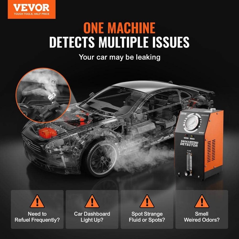 VEVOR Smoke Machine Leak Detector, EVAP Vacuum Tester, Pressure Gauge, Meter - Image 2