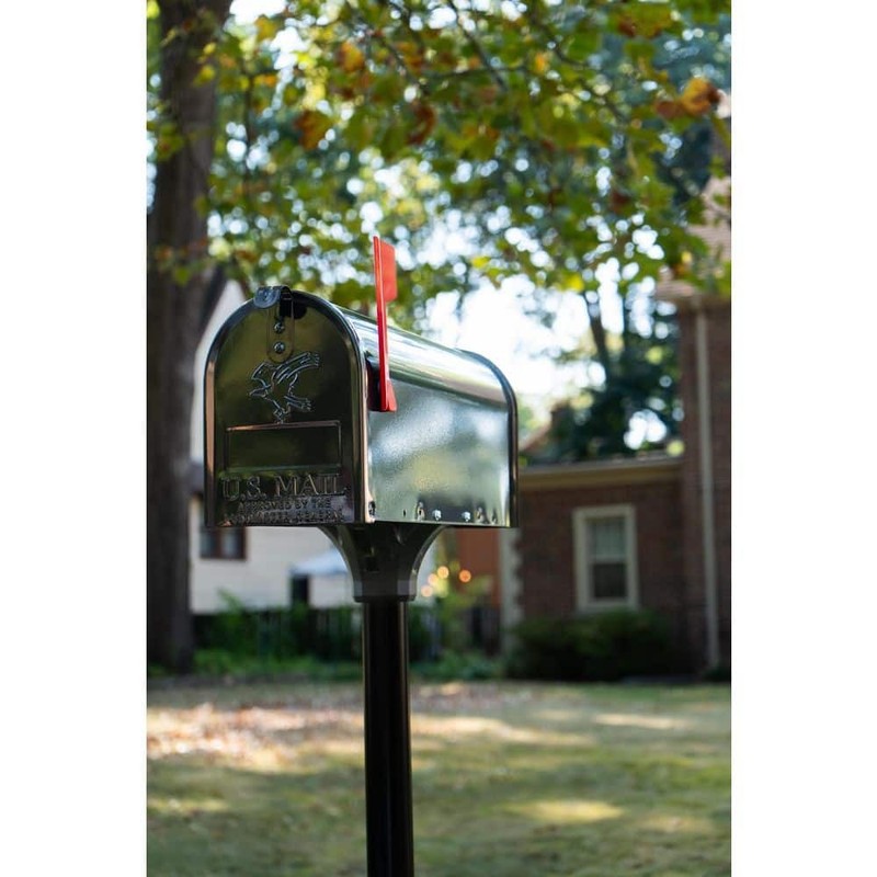 Architectural Mailboxes Elite Black Medium Galvanized Steel Mailbox Post Kit - Image 2