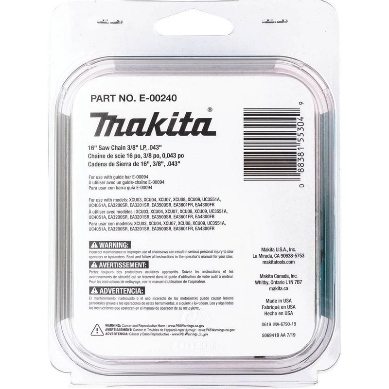 Makita 16 In. 0.043 in. Chainsaw Chain, 3/8 in. LP - Image 3