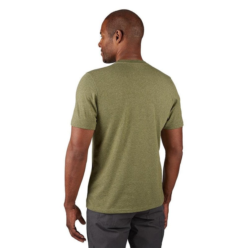 Milwaukee Men's Large Green Cotton/Polyester Short-Sleeve Hybrid Work T-Shirt - Image 8