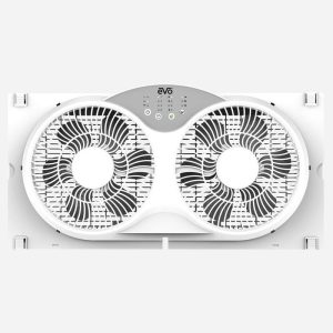Evo 25 in. 3-Speed Window Fan in White with Remote