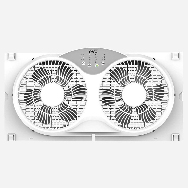 Evo 25 in. 3-Speed Window Fan in White with Remote
