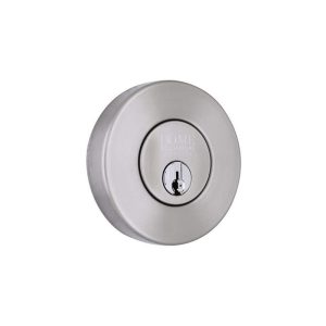 Home Decorators Round Satin Nickel Single Cylinder Deadbolt Dual Keyway