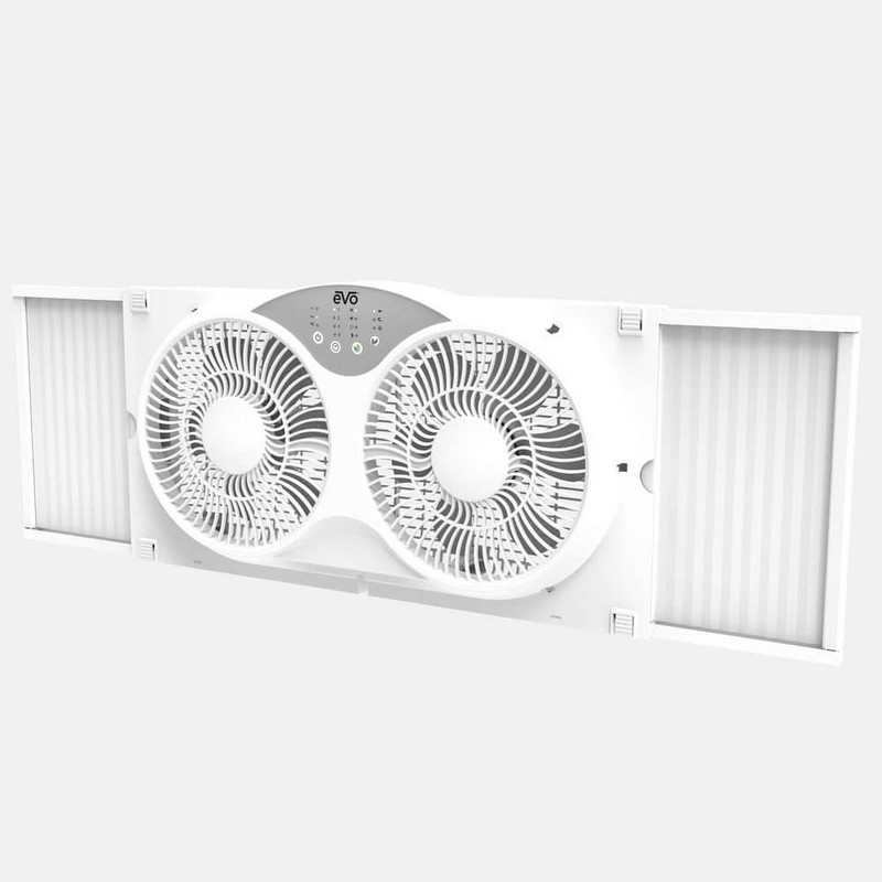 Evo 25 in. 3-Speed Window Fan in White with Remote - Image 6