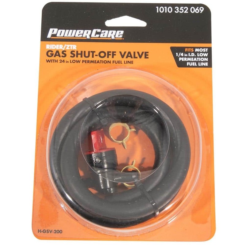 Powercare Universal Gas Shut-Off Valve for Lawn Tractors and Zero-Turn Mowers