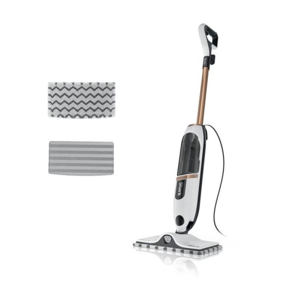 Shark SteamSpot Corded Steam Mop White XL Tank Washable Pads S2001