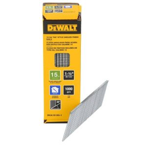DEWALT 1-1/2 in. x 15-Gauge DA 34-Degree Bright Finish Nails (1000-Pack)