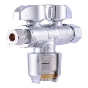 SharkBite Max 1/2" Push to Connect x 3/8" O.D. Compression Dual Stop Valve