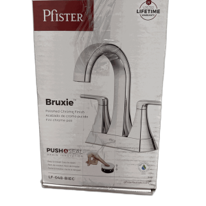 Pfister Bruxie 4" Centerset Bathroom Faucet Polished Chrome 2-Handle w/ Drain