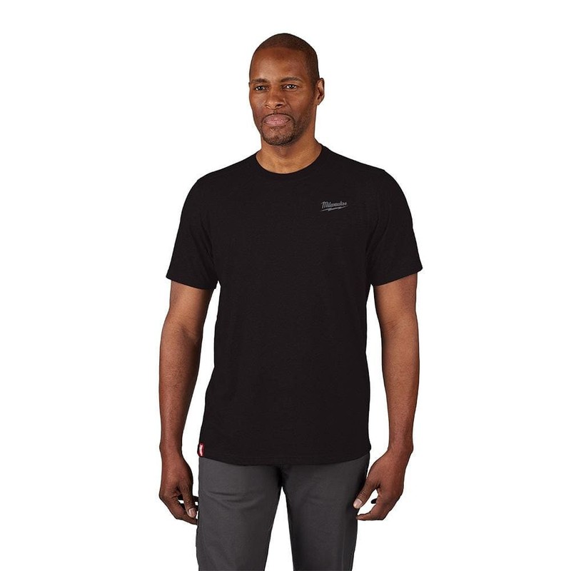 Milwaukee Men's Large Black Cotton/Polyester Short-Sleeve Hybrid Work T-Shirt - Image 11