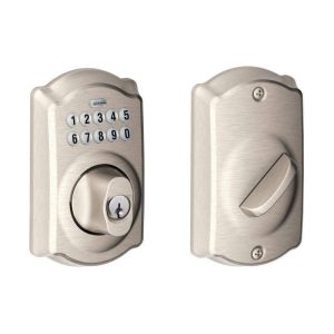 Schlage Camelot Satin Nickel Electronic Keypad Deadbolt