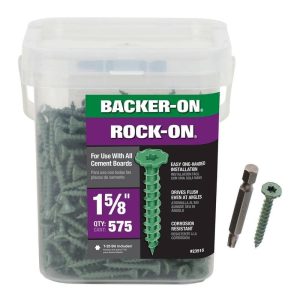 Backer-On #9 x 1-5/8 in. Star Drive Serrated Head Cement Board Screws (575-Pack)