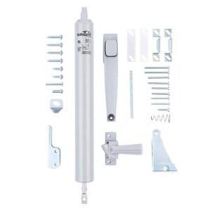 Wright Products Pneumatic Closer and Push Button Latch Combo Kit, Aluminum