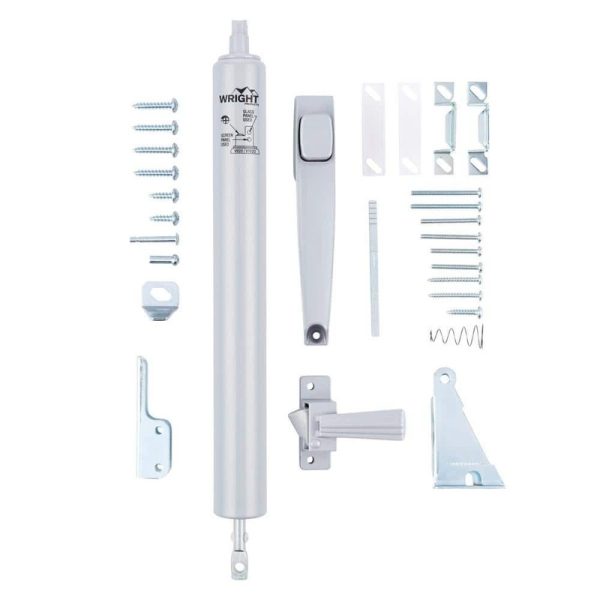 Wright Products Pneumatic Closer and Push Button Latch Combo Kit, Aluminum